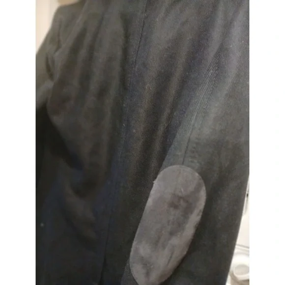 Faconnable Mens 52R (44 US) Regular Black Wool Cashmere Overcoat Italy - Picture 8 of 14